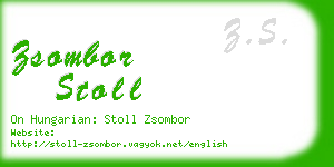 zsombor stoll business card